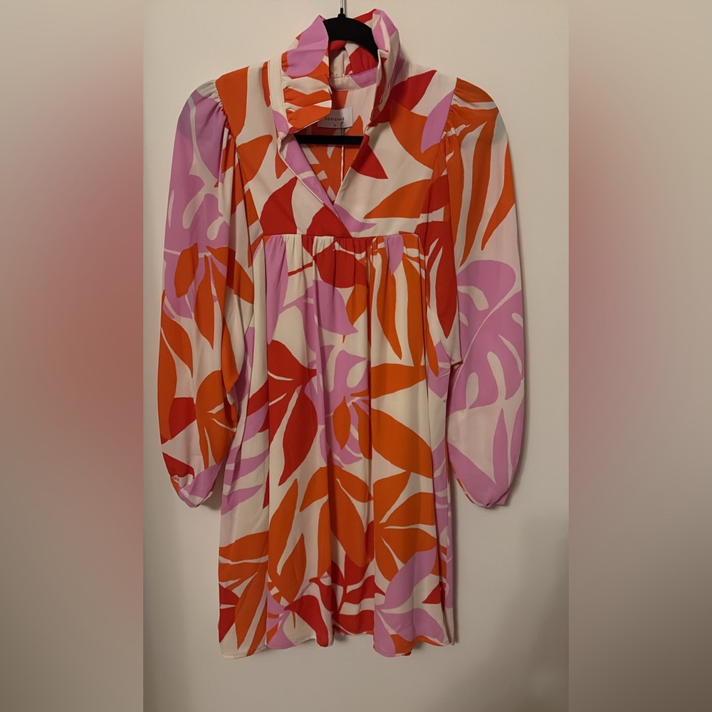 New size medium Vibrant Floral Long Sleeve Dress